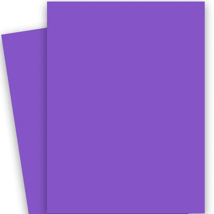 Basic Purple Card Stock Paper – 8.5 X 11 – 100Lb Cover (270Gsm) – 100 Pk