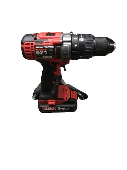 BAUER 20V Cordless 1/2 in. Variable Speed Hammer Drill/Driver – Tool Only