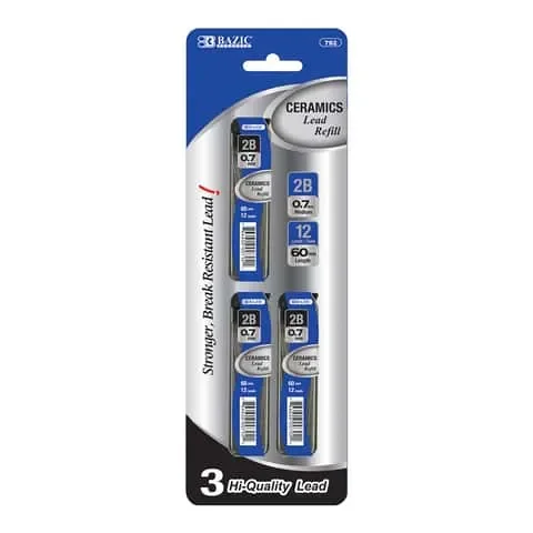 Bazic Products HB 0.7 mm Mechanical Lead Refills 3 pk Black
