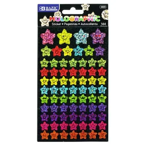 Bazic Products Holographic Reward Sticker Paper 2 pk