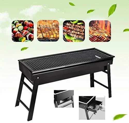 BBQ Grill,Portable BBQ Charcoal Grill Foldable BBQ Tool Kits,Charcoal Barbecue Grill Smoker Gril for Outdoor Cooking Camping Hiking Picnics