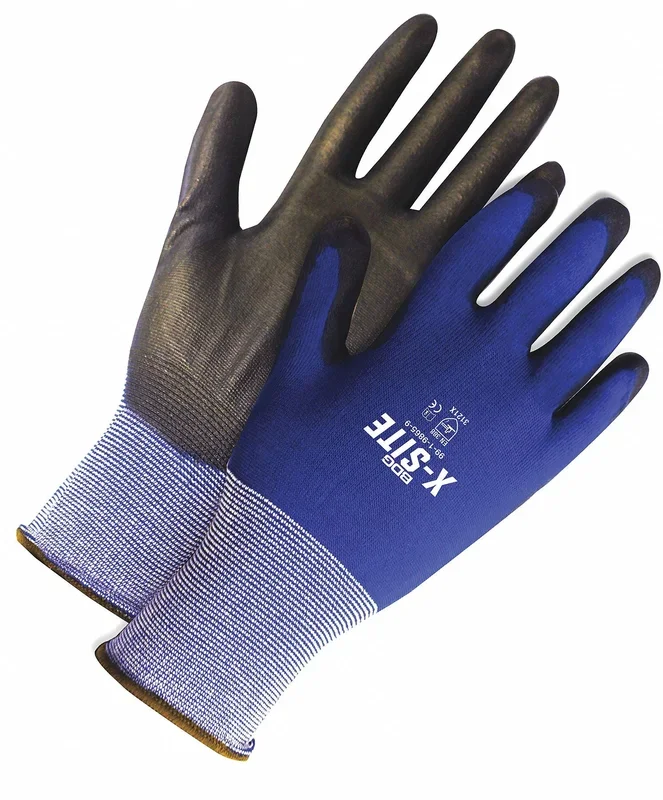 BDG X-Site Coated Work Gloves M (8), Polyurethane Palm-Dipped, Full Finger