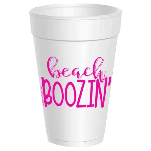 Beach Boozin Styrofoam Cups
