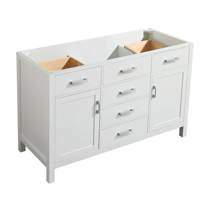 Beaumont Decor Hampton 54-in White Bathroom Vanity Cabinet