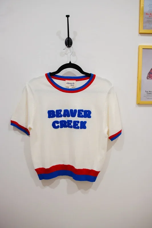 Beaver Creek Short Sleeve Sweater – Ivory