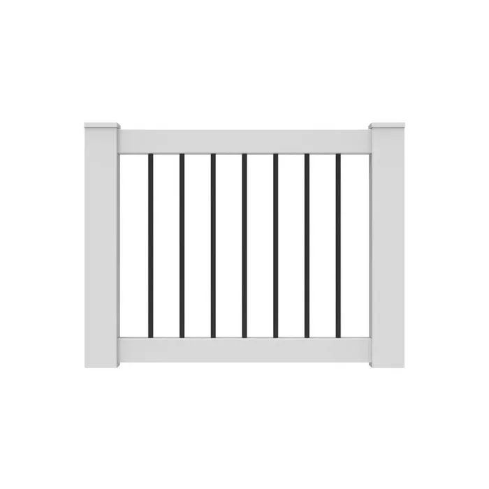 Bella Premier 36 in. Vinyl Railing Gate Kit with Aluminum Bal White