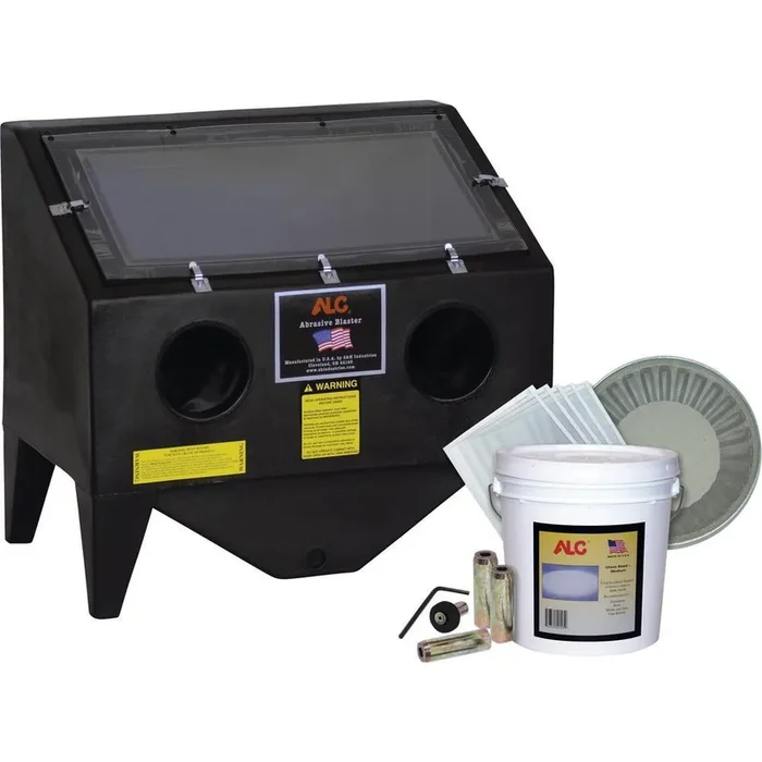 Bench Top Abrasive Blaster Cabinet with Starter Kit