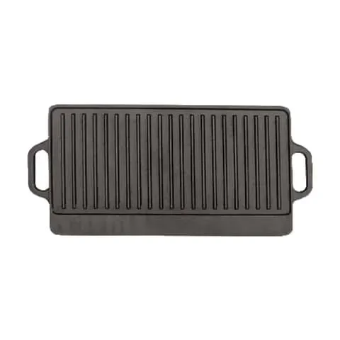 Bene Casa 15 in. L X 9-1/2 in. W Cast Iron Reversible Griddle