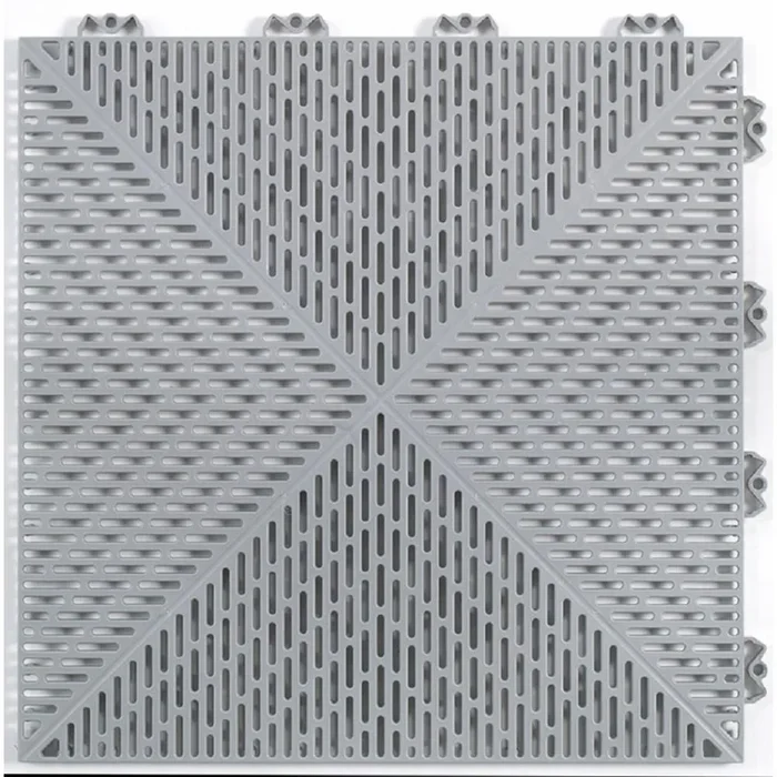 Bergo Unique 14.9 in. x 14.9 in. Gray Polypropylene Garage Floor Tile (54 sq. ft. / case)