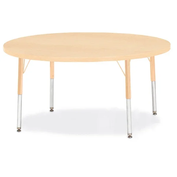 Berries® Round Activity Table – 48″ Diameter, E-height – Maple/Maple/Camel