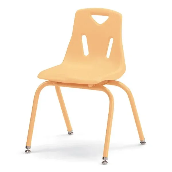 Berries Stacking Chair With Powder-Coated Legs – 16″ Ht – Camel