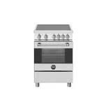 BERTAZZONI 24 inch Induction Range, 4 Heating Zones, Electric Oven, Soft Motion Hinges, Dual Convection, Child Lock Function – Stainless Steel