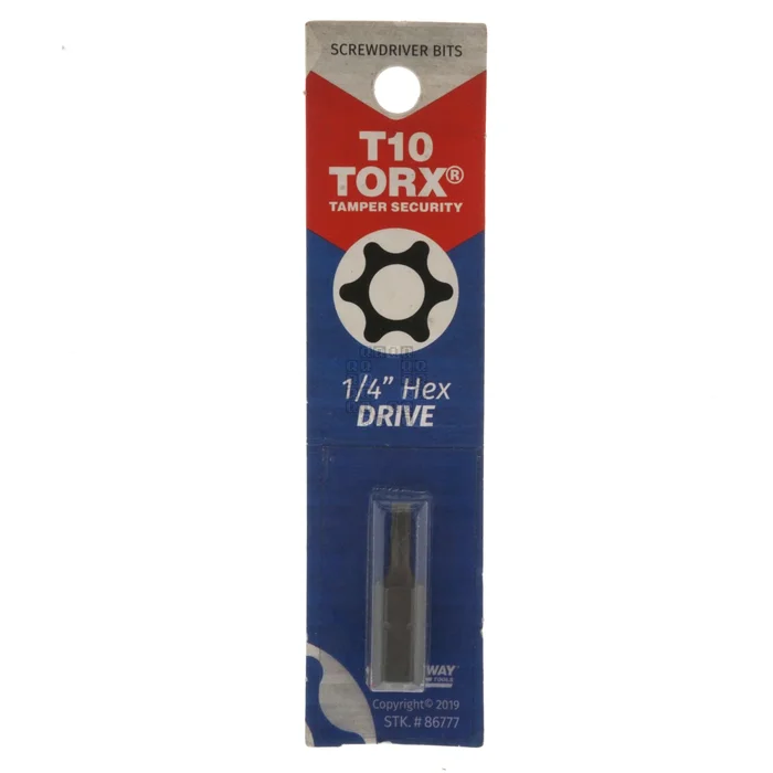 Best Way Tools 86777 Tamper Security T10 TORX Screwdriver Bit, 1″ Length