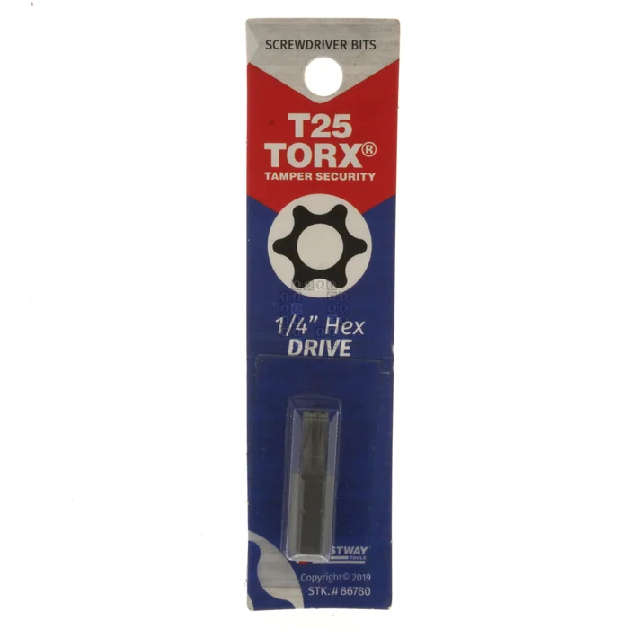 Best Way Tools 86780 Tamper Security T25 TORX Screwdriver Bit, 1″ Length