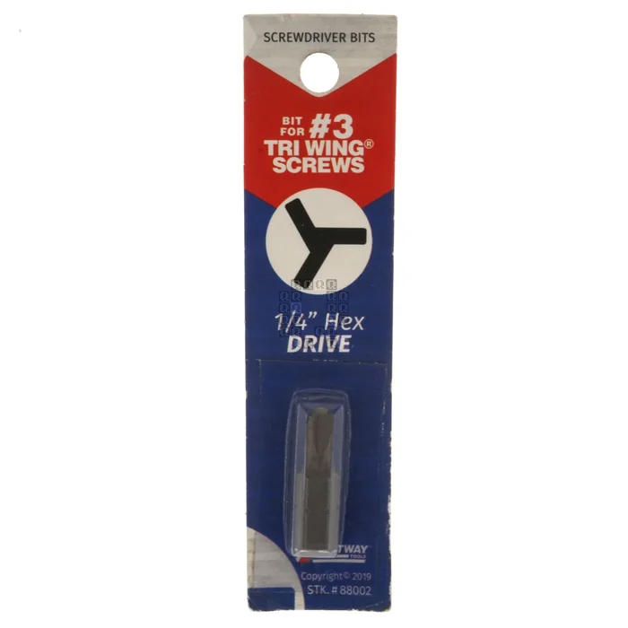 Best Way Tools 88002 Tamper Security #3 Tri-Wing Screwdriver Bit, 1″ Length