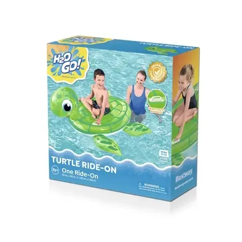 Bestway H2OGO Green PVC Inflatable Turtle Pool Float Tube