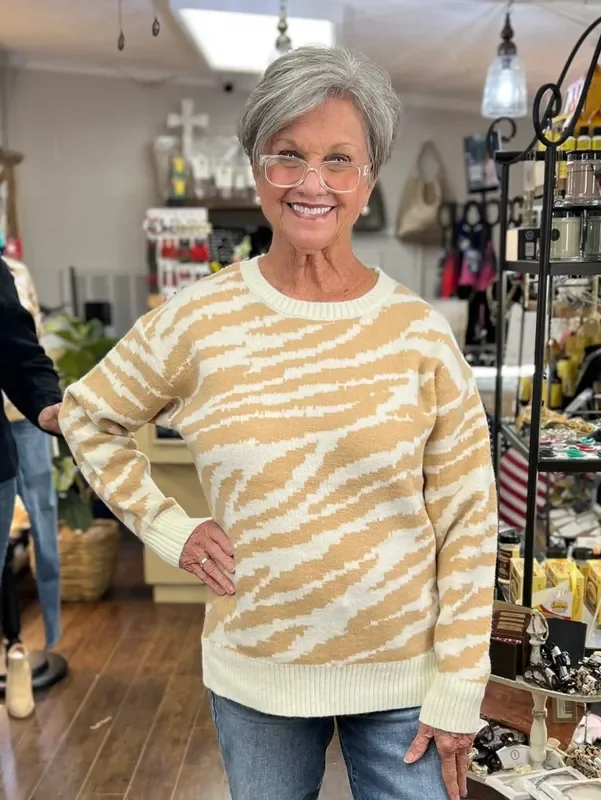 Bev Zebra Print Sweater