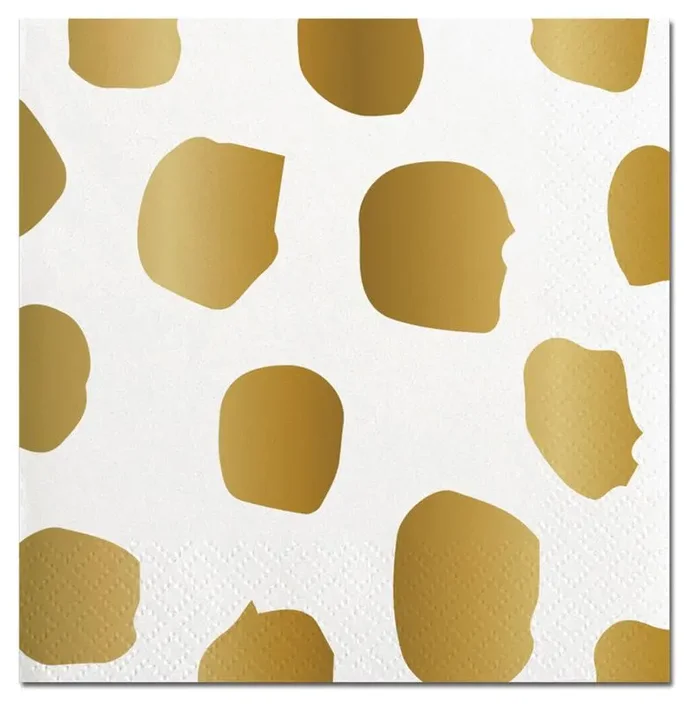 Beverage Napkins – Gold Dot