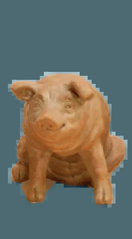 Big Pig Cast Stone Outdoor Asian Collection