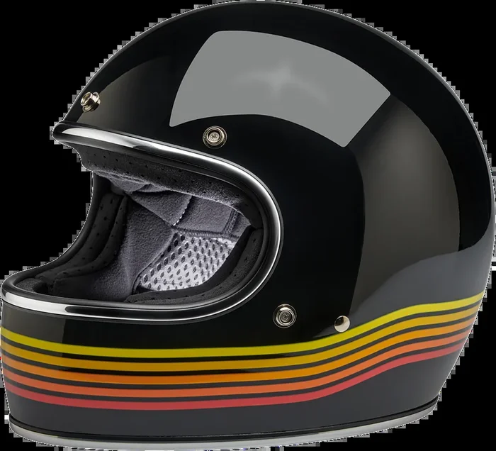BILTWELL Gringo Helmet – Gloss Black Spectrum – XL 1002-536-105