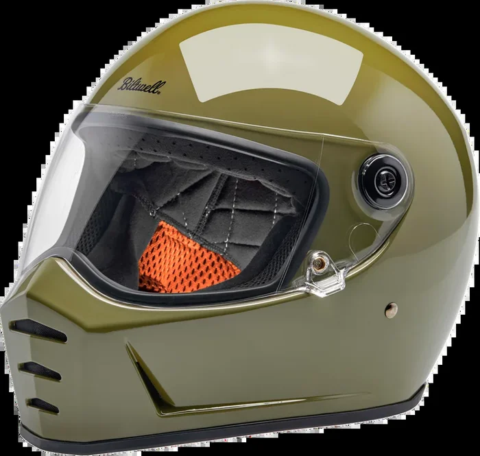 BILTWELL Lane Splitter Helmet – Gloss Olive Green – 2XL 1004-154-506