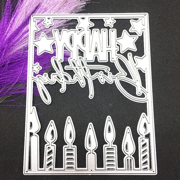 Birthday Cards Carbon Steel Crafting Dies Scrapbooking Die-Cuts