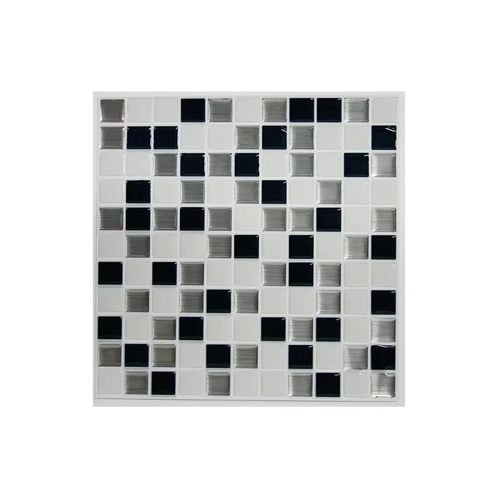 Black and White Mosaic 12-Pack Sticktile Set