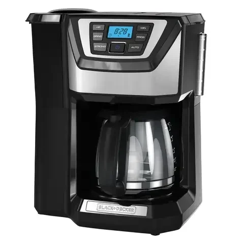 Black+Decker 12 cups Black/Silver Coffee Maker