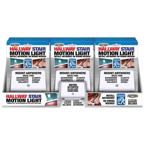 Blazing LEDz LED Motion Hallway/Stairway light Plastic 1 pk