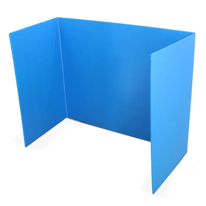 Blue Corrugated Study Carrel 24Pk Plastic by Flipside Products
