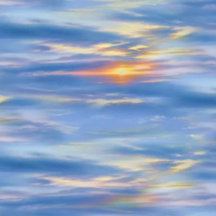 Blue Sunrise Fabric – 554BLU – Landscape Medley – Elizabeth’s Studio