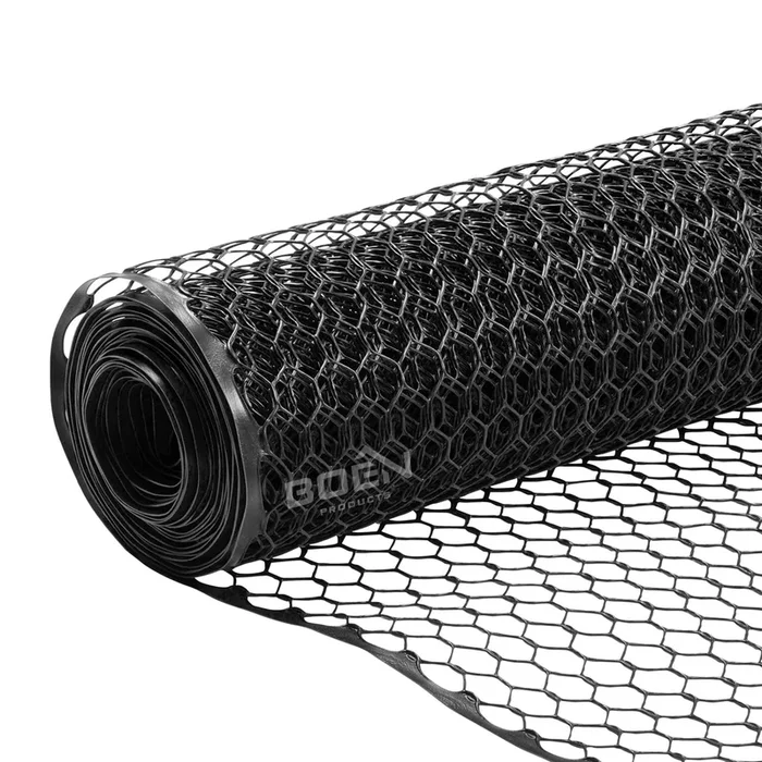 BOEN 75-ft x 4-ft 6-Gauge Black Plastic Extruded Mesh Rolled Fencing