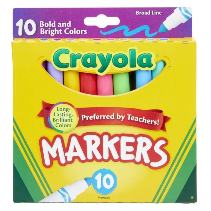 Bold & Bright Colors Broad Line Markers Pack Of 10