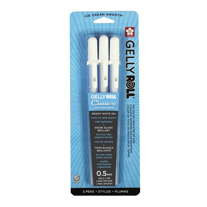 Bold Gelly Roll White 3Pk Classic