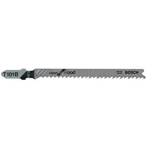 Bosch 4 in. Carbon Steel T-Shank Ground teeth and taper ground back Jig Saw Blade 10 TPI 5 pk