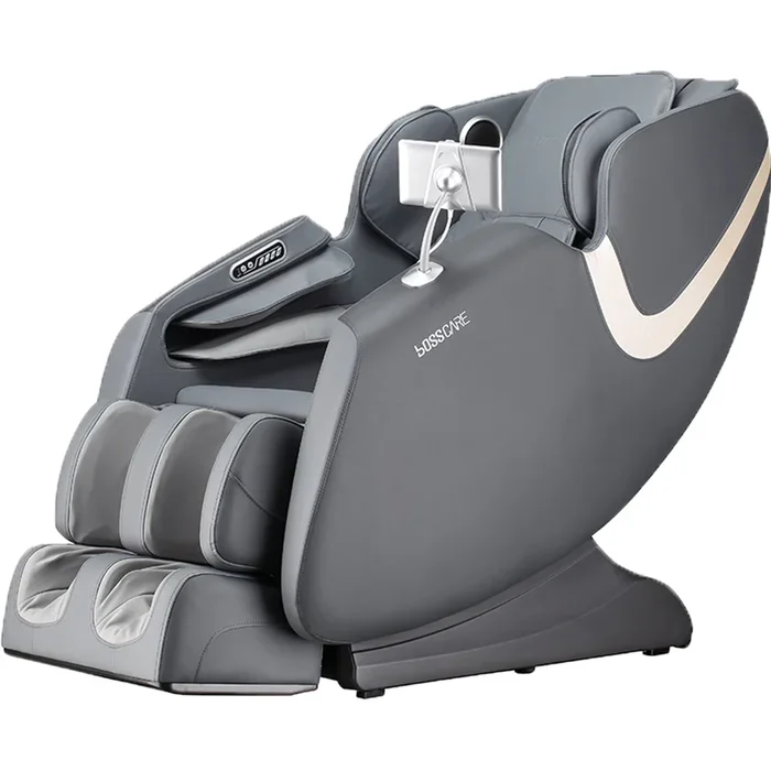 Bosscare 2023 Massage Chairs With Ai Voice Control Shiatsu Recliner Gray Gray Leather Leather