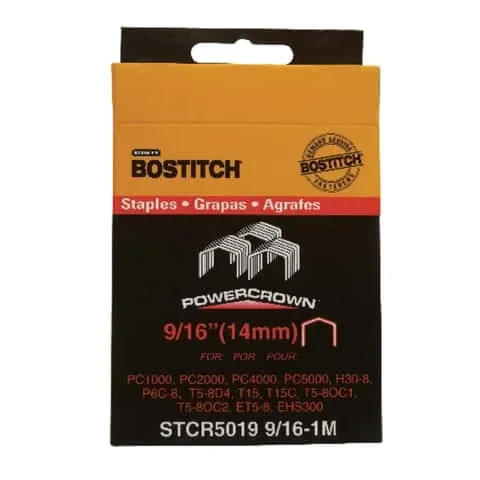 Bostitch STCR-Style 7/16 in. W X 9/16 in. L 18 Ga. Power Crown Staples 1000 pk