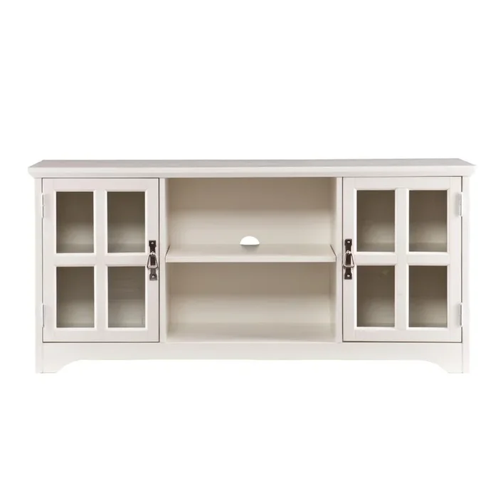Boston Loft Furnishings Hudson Transitional White Tv Cabinet (Accommodates TVs up to 50-in)