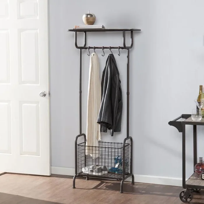 Boston Loft Furnishings Rengo Brown 5-Hook Coat Stand
