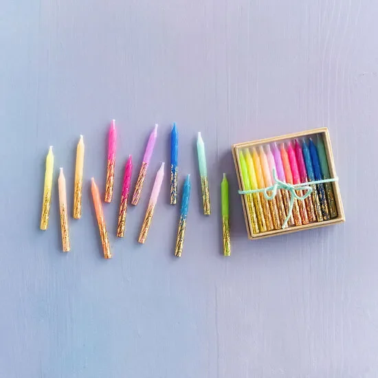 Boxed Set of Petite Rainbow Candles