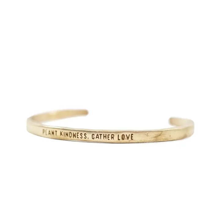 ***Brass Cuff – Plant Kindness