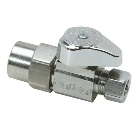 BrassCraft 1/2 in. CPVC outlets X 3/8 in. Compression Brass Straight Stop Valve
