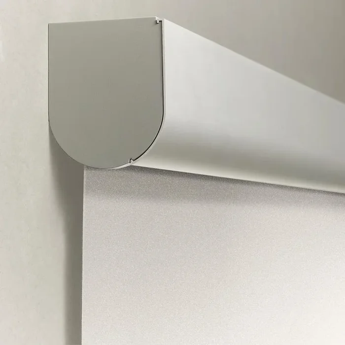 Brielle Home Shimmer Blackout 23-in x 66-in Silver Blackout Cordless Roller Shade