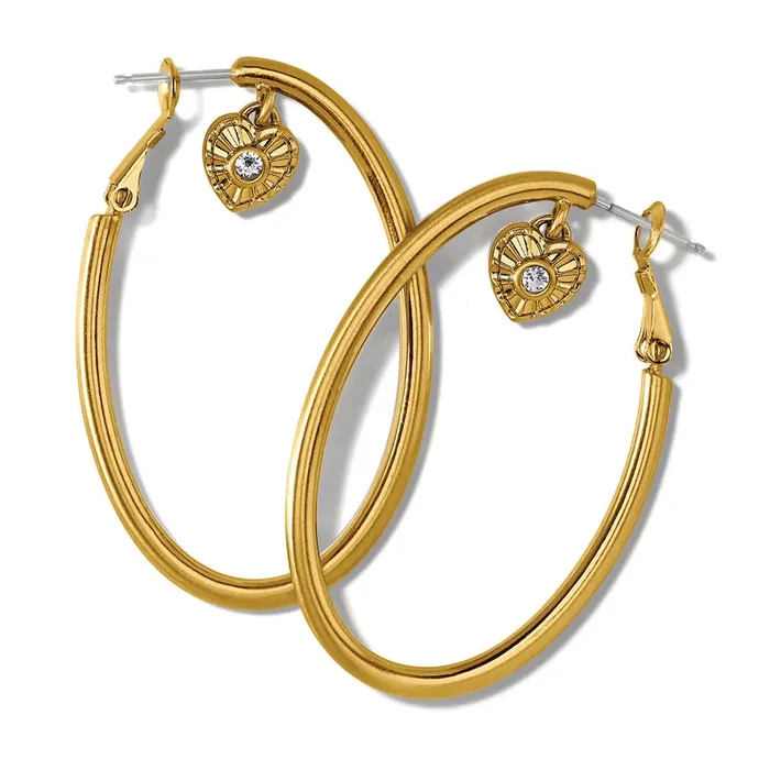 Brighton Esprit Heart Post Hoop Earrings