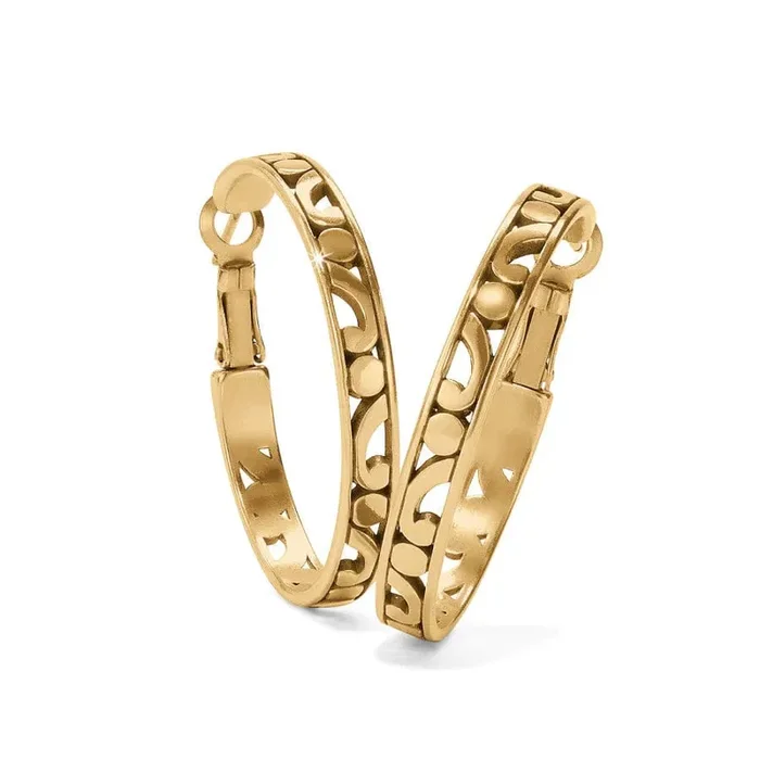 Brighton Gold Contempo Medium Hoop Earrings