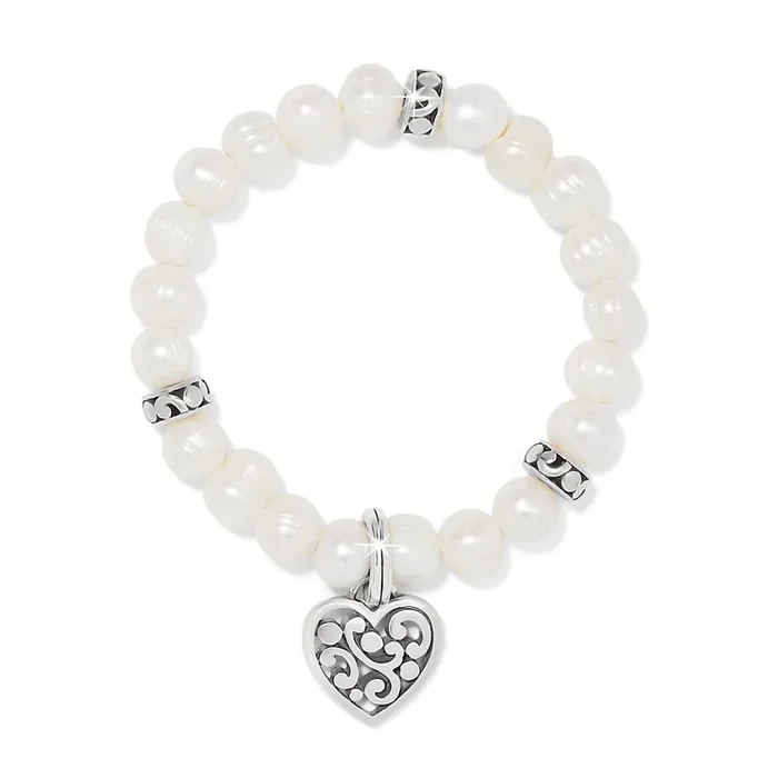 Brighton Heart Pearl Stretch Bracelet