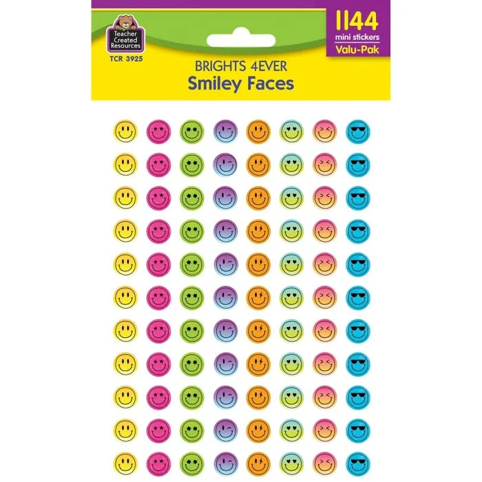 Brights 4Ever Smiley Face Valu-Pack Mini Stickers