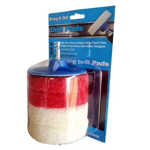 Bring It On 4 in. W Soft/Medium Bristle Scrubbing Drill Pads
