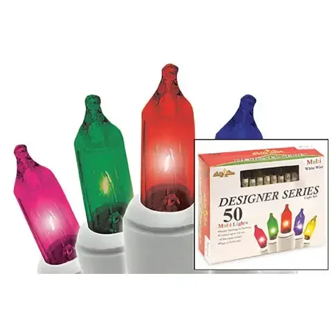 Brite Star Designer Series Incandescent Mini Multicolored 50 ct String Christmas Lights 19 ft.