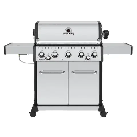 Broil King Baron S 590 Pro Infrared 5 Burner Natural Gas Grill Silver
